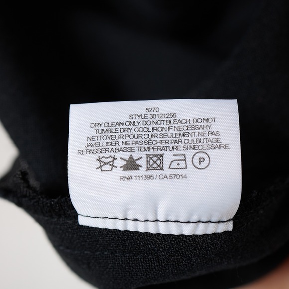 Tory Burch Dress Pants Black Wool Blend Ankle Pants Side Zip Size 10 - Picture 11 of 12